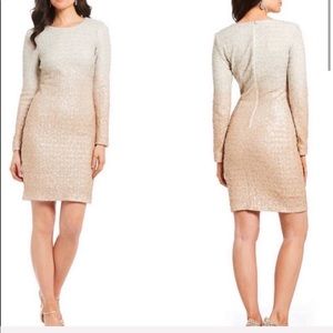 Belle Badgley Mischka Sequin Ombré Dress Size 4